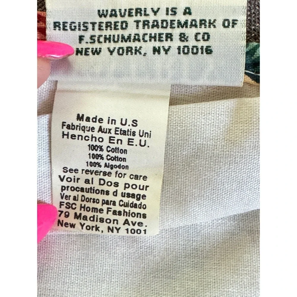 Vintage Waverly Home Fashions Floral Sweet Blue Violets Scalloped‎ Valance